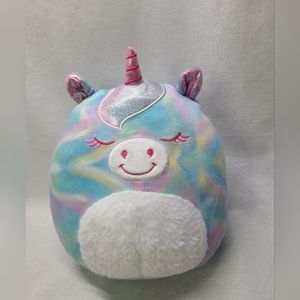 Squishmallows Blue Pink Tie Dye Unicorn Sparkle Plush 8" Stuffed